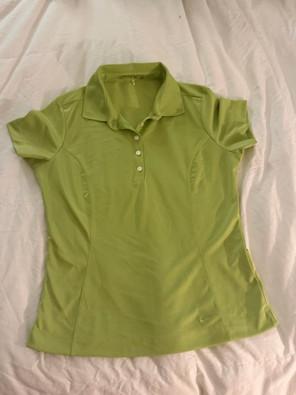 Nike Women’s Lime Green dri-fit polo size small golf